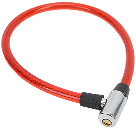 Kabelschloss Fahrradschloss, mit SCHL¨¹ssel, Stahldraht, tragbar, Sicherheit, rot, f¨¹r Fahrrad, Motorrad, Tor