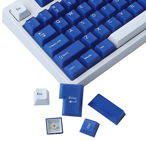 JakeTsai Clear Keycaps, 140 Keys Custom PC Transparent Keycaps Set for Gateron/Kailh/Akko Cherry MX Switches Mechanical Keyboard