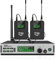 XTUGA Sistema di monitoraggio in-ear stereo senza fili, monitoraggio palcoscenico UHF 2 canali 2 Bodypacks con Bluetooth, distanza di ricezione wireless di 213 piedi (SEM1100)