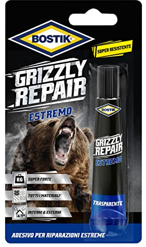 Bostik Grizzly Repair Estremo super colla per riparazioni extra forti 20g trasparente