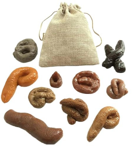 Joke Poop Toys - Cacca finta, Cacca artificiale | Confezione da 10 giocattoli scherzosi per gag e trucchi Regali scherzosi per Halloween, 1 aprile e articoli per feste