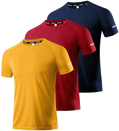Boyzn 1, 3, 5 eller 7-pack träningströjor för män, torr passform fukttransporterande t-shirt, gym atletisk kortärmad t-shirt