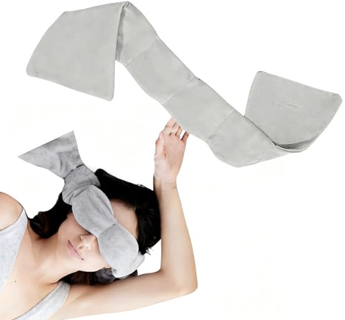 Antifaz para Dormir con Peso, Máscara Ojos con Peso Suave para Relajación y Alivio del Estrés, Acolchada con Cinta Ajustable, Protección Ocular Total para un Sueño Profundo