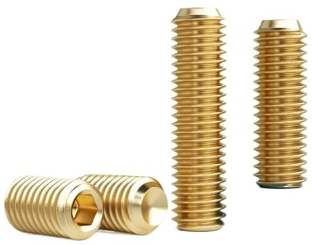 Tornillos de cabeza hexagonal de latón M2-M12 con pernos prisioneros de punta ahuecada(30mm,M12-1pcs)