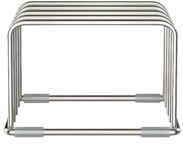 Soporte para tabla de cortar - Organizador de acero inoxidable, soporte de cocina, almacenamiento multiusos | Premium Home Office Utensilios de cocina Cacerolas Platos Tazones Archivos Libros Gabinete