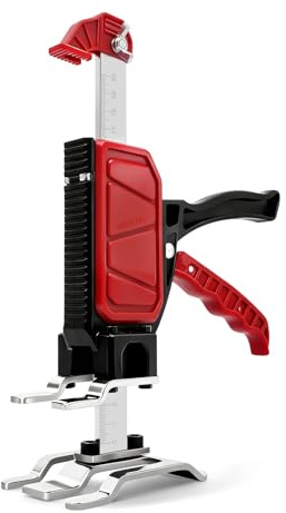Arm Jack Construction Lifting Tool, Heavy Duty Cabinet Jack, Adjustable Furniture Lifter for Installing Cabinets, Doors, Glass – 440 lbs Load Capacity, with Scale (7.5 Height (Max Lift 19cm))