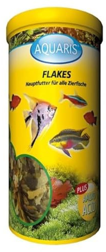 AQUARIS Flakes Aquarium Zierfischfutter - 250ml / 30 g, una composizione perfettamente bilanciata, realizzata con ingredienti attentamente selezionati