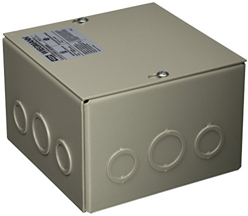 Wiegmann SC060604 SC-Series NEMA 1 Screw Cover Wallmount Pull Box with Knockouts, Painted Steel, 6 x 6 x 4,Gray