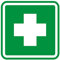 easydruck24de Aufkleber Erste-Hilfe-Kasten I 10x10cm I Rettungszeichen Hinweisaufkleber Warnhinweis I außenklebend I hin101