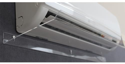 3S SuperSamaStore Deflettore Aria per Split Condizionatore, Barriera Ripara-Aria per Bocchetta Climatizzatore, Paravento per Evitare Getto Diretto, Universale, Trasparente, 1100x310x50 mm