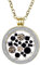 Morella Damen Halskette Gold 70 cm Edelstahl und Zirkonia Anhänger mit Coin Universum 33 mm im Schmuckbeutel