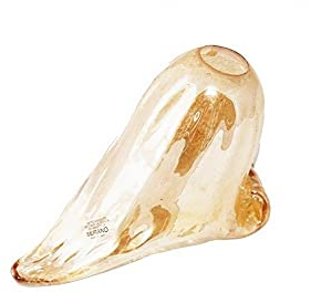 Coupe en verre de Murano ambre de rechange pour lustre, plafonnier, applique murale, petit culot E14 Col. Pointe longue miel