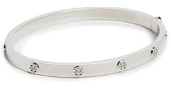 Tory Burch Women's Miller Studs Hinge Bracelet 5mm, Tory Silver, One Size