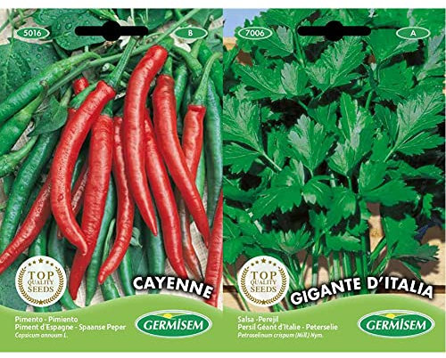 Germisem Cayenne Semi di Peperoncino 1.5 g & Gigante D'Italia Semi di Prezzemolo 10 g