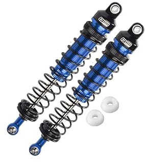 GPM Upgrades Aluminum 6061-T6 Rear Adjustable Spring Dampers for 1/10 Rock Rey LOS03009T1/T2 /1/10 Baja Rey Desert Truck（LOS03008） RC Car (Blue)