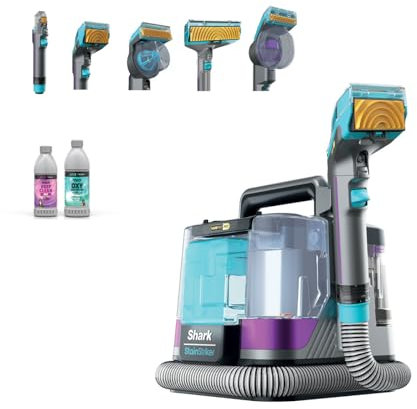 Shark StainStriker HairPro Pet Spot Cleaner, Carpet & Upholstory Cleaner, Anti-Clog Pet Hair Extractor, Removes Tough Stains & Odour, Lightweight, Portable, Inc. 4 Tools & 2 Cleaning Formulas PX250UKT