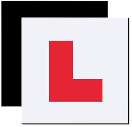 Tek Automotive 2 Pack Fully Magnetic L Plates for Car UK | Approved Legal Size | 100% Weatherproof Non Scratch Magnetic Learner Plates | Car Accessories for Learner Drivers
