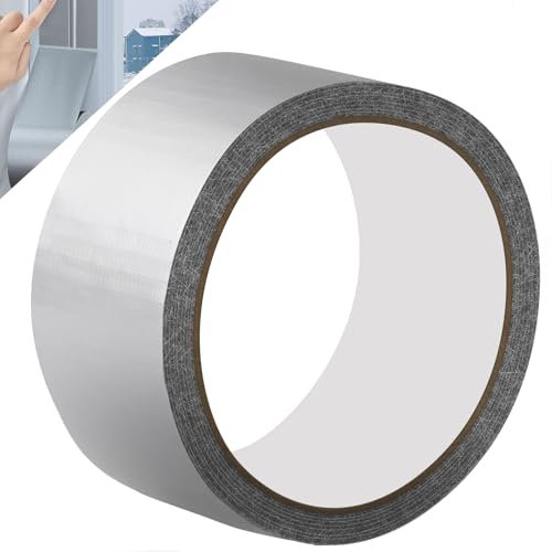 KADIO Fenster Dichtungsband Dichtband Selbstklebend 30 m Verschleißfest Wasserfest Fensterdichtband für Tür Fenster Bad Dusche Anti Kälte-Wind (Silber, 48mm x 30m)