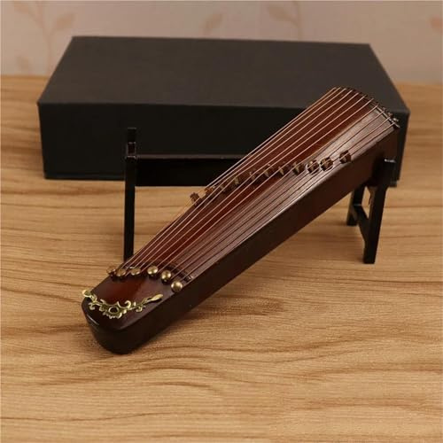 Accessoires De Décoration Intérieure Modèle De Pipa Miniature Avec Support Et Étui Mini Cithare Ornements D'instruments De Musique Traditionnels Chinois(F)