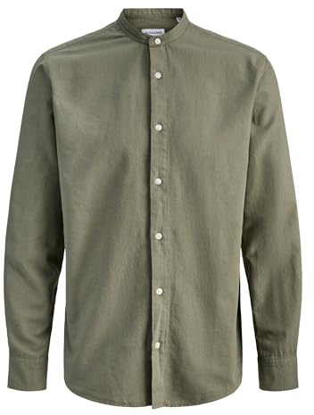 JACK & JONES Jjebreeze Linen Blend Band Shirt L Pls Jjebreeze Linen Blend Band T-Shirt L Pls Homme (Lot de 1)