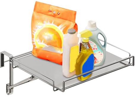 Organizador plegable para puerta de armario, organizador de puerta de armario, toallero sobre puerta de armario, mesa de asistencia de cocina plegable de acero inoxidable, banco de trabajo plegable de