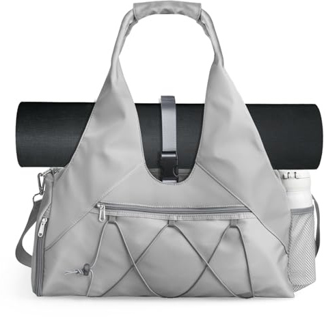 SIVENKE Borsa Sportiva Borsa da Yoga per Donna con Scomparto per Scarpe e Scomparto impermeabile Borsa da Viaggio trasporto per tappetini Borsone per il tempo libero Piscina