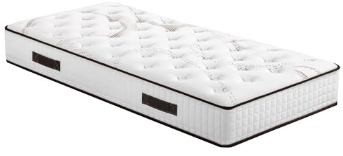 EBAC Literie Matelas 90x200 Myriade - Mousse - Hauteur 21 cm - 5 Zones - Soutien Medium