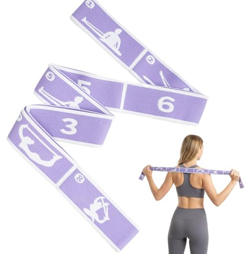 Correa elástica, 8 secciones, bandas de resistencia, flexibilidad para mujeres, yoga, estiramiento, ejercicio, baile, pilates, gimnasia, fitness, pierna en casa