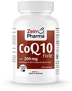 ZeinPharma Coenzym Q10 forte 200mg Kapseln - 120 vegane Kapseln mit Ubichinon Coenzym Q10 hochdosiert, 100% rein, Nahrungsergänzungsmittel Energie, 4 Monatsvorrat, laborgeprüft