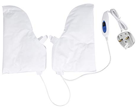 Paraffinwachs-Handschuhe, beheizt, Pediküre, Stiefel, professionelle Spa-Behandlung, Paraffinbäder für Hand und Füße, Nagelkunst, Maniküre, Fußabdeckung (UK-Stecker)