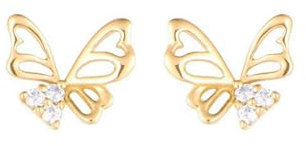 KnSam Orecchini in vero oro 9 carati, orecchini da donna con moissanite Au 750, stile Liberty, gioielli in vero oro, Oro giallo 9 carati (375), Moissanite