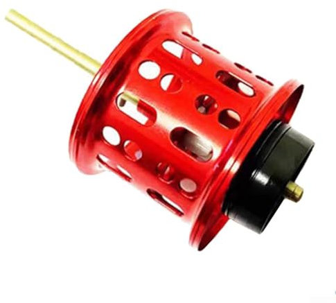 RANRAO 1 x Angelrolle, Ersatzspule, runde Baitcast-Rolle für Daiwa Tatula 80 CT CS FUEGO SV, Spule Angelrolle Refit (rot), HD2G39Y198K6U2A2N77008
