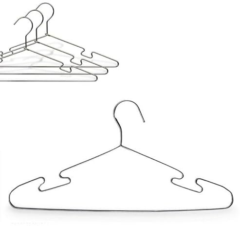 20 Grucce Appendiabiti in Acciaio con Barra Portapantaloni e Ganci Antiscivolo, per Abiti Vestiti Giacche Camicie Pantaloni, 20x40 cm, Set da 20 Grucce, Stampelle per Armadio Guardaroba