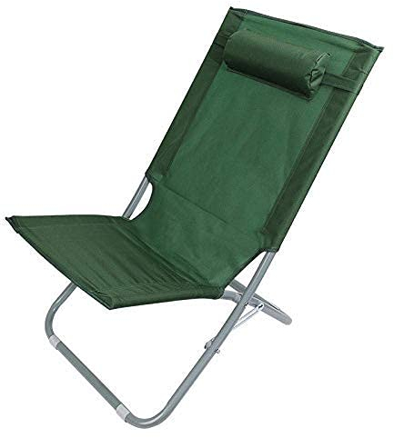 KOOFUR Sillón reclinable Ligero, Tumbona recreativa Ajustable, Tumbona de jardín, Tumbona de Tres Patas con Estructura de Aluminio y colchón de 5 cm de Grosor, Almohada extraíbl