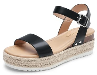 DREAM PAIRS Women's Platform Espadrilles Wedge Sandals