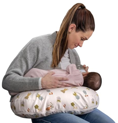 Boppy Cuscino per allattamento, con piante d'appartamento felici, più grande, più solido e di supporto per l'allattamento al seno e l'allattamento con biberon, riempimento più solido, sollevamento più