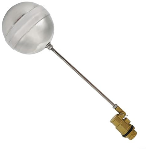 Puupaa Valvola a sfera galleggiante con filettatura maschio da 1/2 pollice con sensore acqua a sfera/galleggiante per scaldabagni serbatoi torri WC Controllo automatico del livello dell'acqua
