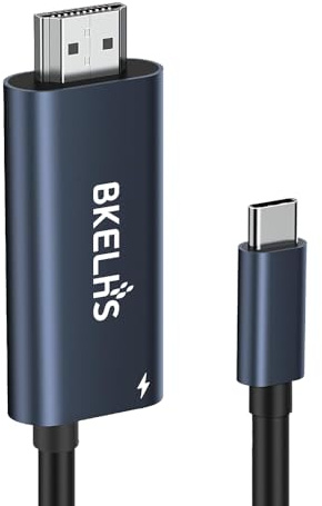 USB C to HDMI Cable 2 in 1 Steam Deck Adapter 4K 60Hz HDMI 100W Charging Port, Monitor TV Connector Cable USB C Dock for Steam Deck OLED/ROG Xbox Ally/iPad/Samsung Galaxy Dex/Tablet/iPhone 17 6.6TF/2M