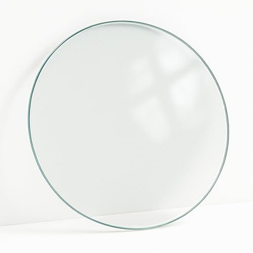 Runde Tischplatte Transparent Hartglas Glasplatte für Tisch 60 cm Couchtisch Platte Durchsichtig aus Gehärtetem GlasKlar