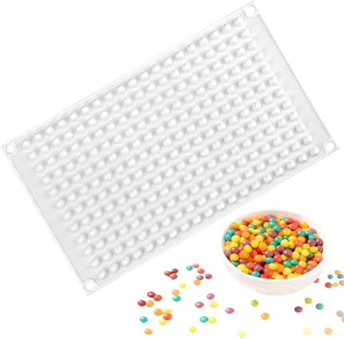 Mini Stampo in Silicone a Sfera 228 Cavità Ø 5mm, Stampo per Sfera di Cioccolato, Tappetino da Forno in Silicone Riutilizzabili per Cubetti di Ghiaccio, Biscotti, Cioccolato, Torta, Tortini