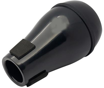 POENVFPO Straight Trombone Practice Mute, ABS Material, 13.2 X 8 X 4.8cm, Lightweight Silencer for Alto and Tenor Trombones (Black)