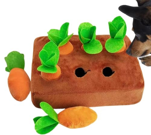 Générique Hund Karotten Plüschtier - Interaktive Gefülltes Karotten Spielzeug, Lustiges Welpen Puzzle Spiel, Robust Kauspielzeug | Inomhus utomhus Beschäftigung träning Übung Langeweile Für Hunde