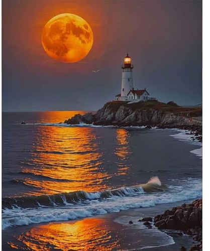 Fountor Moon Paint by Numbers for Adults Without Frame 40x50 CM