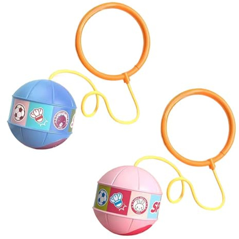 2 Stück Knöchel Hüpfball, Skip Ball For Outside, Springring Fußkreisel Kinder Fußball Sprungball - LED Sprungring Leuchtender Hüpfball Sport,swing Wheel Outdoor Spiele Garden Toy Für Kinder Mädchen