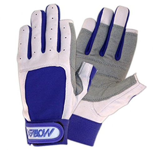 MOTIVEX vela Guanti Retro elastan 2 dita tagliato guanti per l' Attivo Sport acquatici, Unisex, Blauweiß, XS