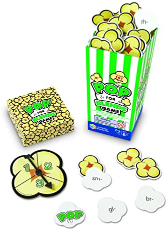 Learning Resources Pop for Blends Juego Educativo para Combinaciones de consonantes Iniciales, Edades 6-10, 101 Piezas para práctica de fonética y Lectura