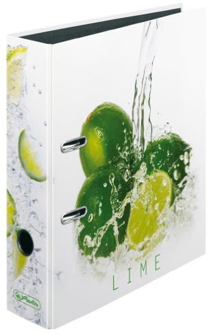 Herlitz 11306008 Ordner max.file, Fresh Fruit Limette, FSC Mix, CO2 neutral, A4, 8 cm
