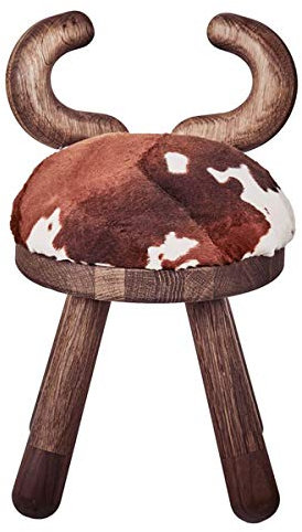 EO Denmark - Cow Chair - Hocker, Stuhl, Kinderstuhl - Kuh - Holz, Kunstfelz - (LxBxH): 26 x 24 x 39 cm