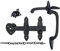 keypak Suffolk Latch (Thumb Lever) with Locking Pin Double Sided Gate Access, Antique Black, 11.5 cm*20.0 cm*4.5 cm