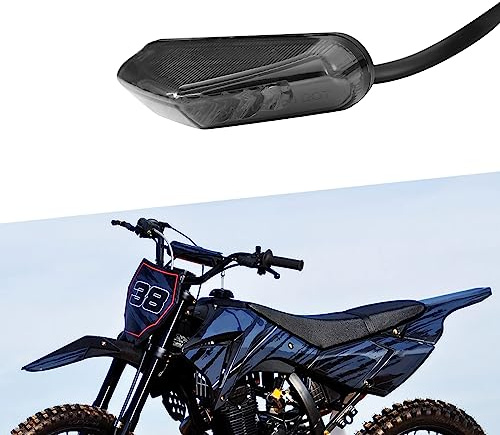 LOKLISUM Mini Fanale Posteriore Freno Moto, 12V 9 LED E-Approved Motorcycle Faro Posteriore Stop Running moto Universale per Moto ATV Dirt Bike Scooter.